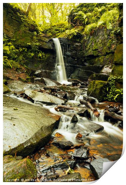Waterfall in Fairy Glen Print by Jon Sparks