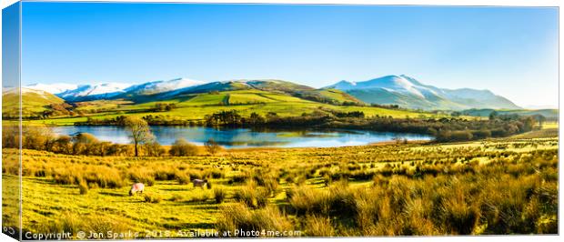 Over Water and Skiddaw Canvas Print by Jon Sparks
