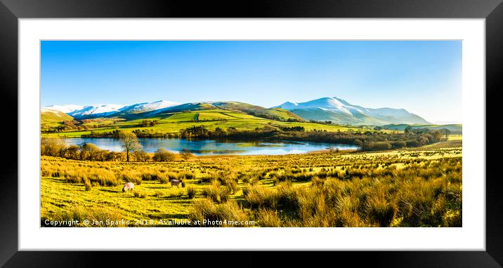 Over Water and Skiddaw Framed Mounted Print by Jon Sparks