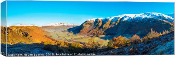 Blencathra and St John’s in the Vale Canvas Print by Jon Sparks