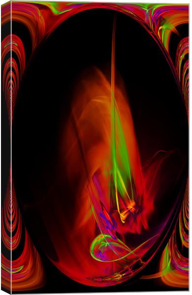 Neon Flame Canvas Print by Ian Jeffrey