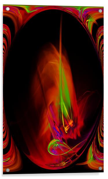 Neon Flame Acrylic by Ian Jeffrey