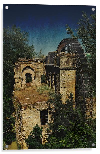 The old Watermill Cordoba Acrylic by Gary Miles