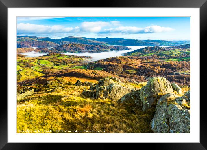 Brathay inversion 1 Framed Mounted Print by Jon Sparks