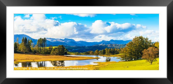 Wise Een Tarn panorama Framed Mounted Print by Jon Sparks