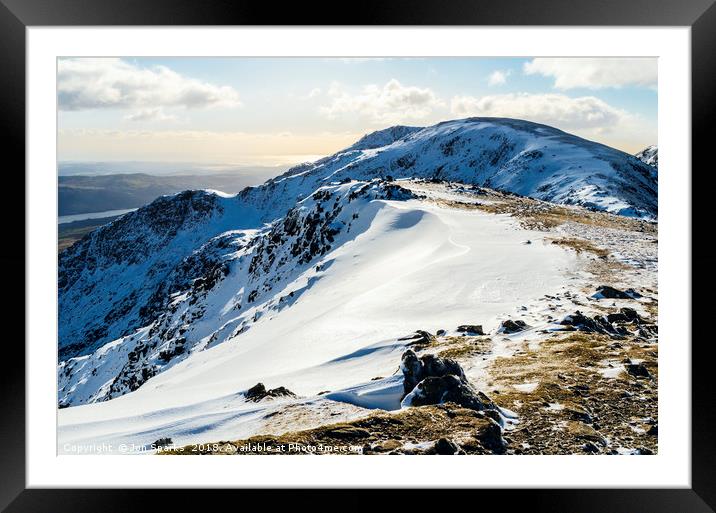 Winter on Great How Crags Framed Mounted Print by Jon Sparks