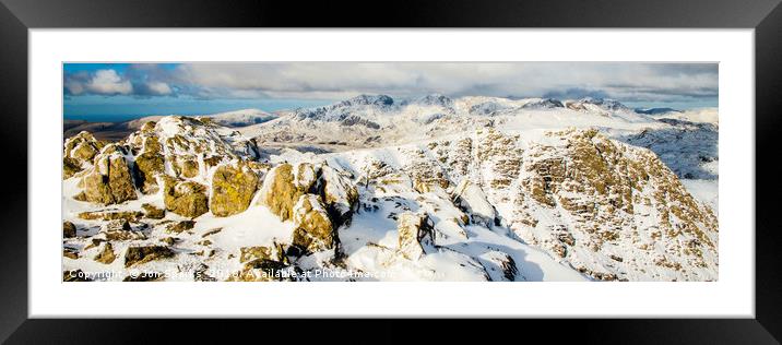 Swirl How summit panorama Framed Mounted Print by Jon Sparks