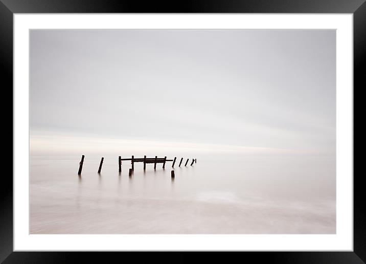 Calm Waters - Happisburgh Framed Mounted Print by Simon Wrigglesworth