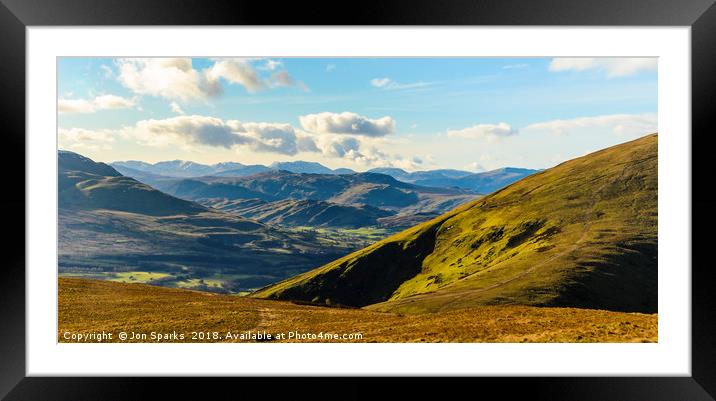 Between Souther Fell and Blencathra Framed Mounted Print by Jon Sparks