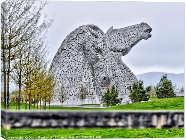The Kelpies HDR image at the Helix , Falkirk Canvas Print by Photogold Prints