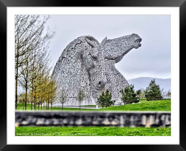 The Kelpies HDR image at the Helix , Falkirk Framed Mounted Print by Photogold Prints