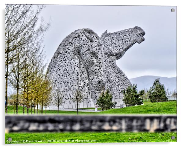 The Kelpies HDR image at the Helix , Falkirk Acrylic by Photogold Prints