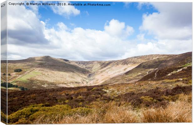 Grindsbrook Clough, Kinder Scout Canvas Print by Martyn Williams