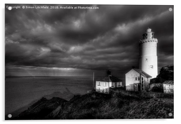 Start Point Lighthouse Acrylic by Simon Litchfield