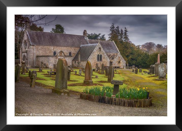 Abercorn Church Framed Mounted Print by Douglas Milne