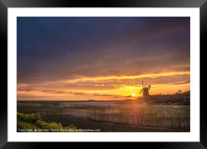 Golden Sunrise Over Cley Next the Sea Framed Mounted Print by Jim Key