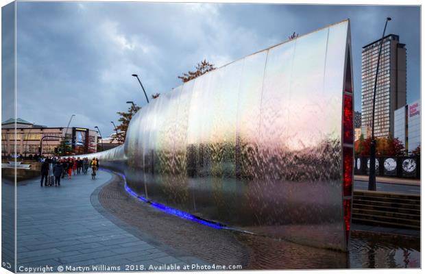 The Cutting Edge Sculpture, Sheffield Canvas Print by Martyn Williams