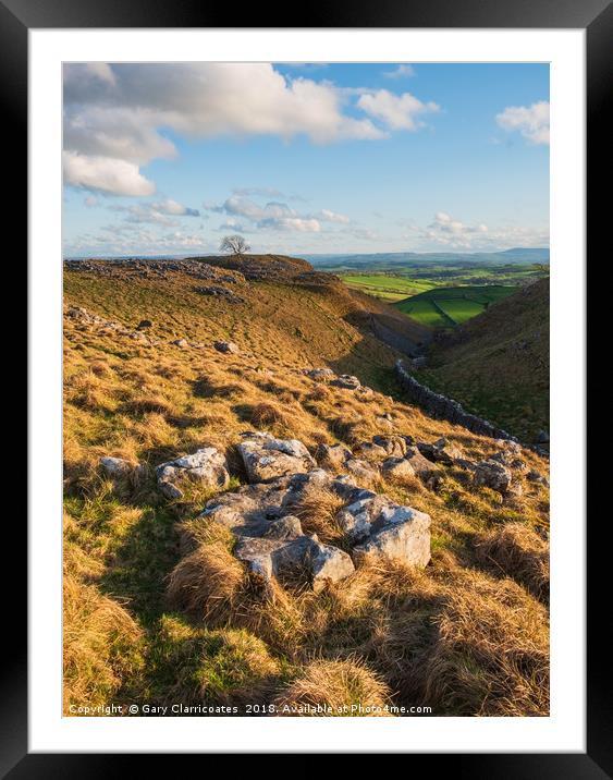 Afternoon Sun at Malham Framed Mounted Print by Gary Clarricoates