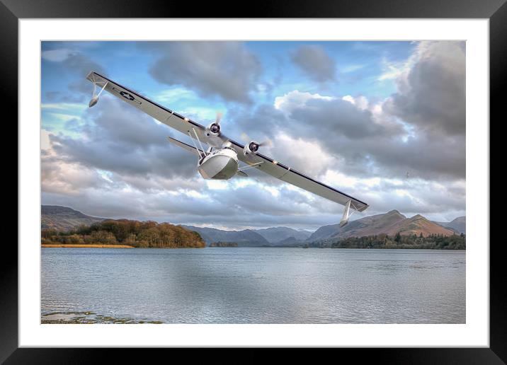 Catilina over Derwent Water Framed Mounted Print by David Stanforth