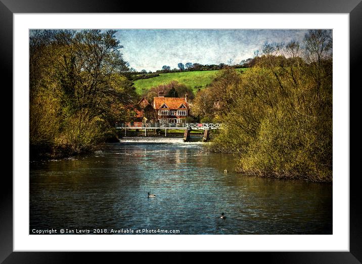 Over The Thames To Streatley Framed Mounted Print by Ian Lewis
