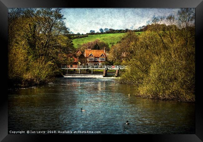 Over The Thames To Streatley Framed Print by Ian Lewis