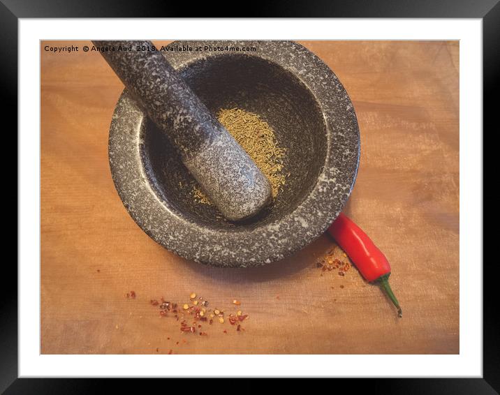 Chilli. Framed Mounted Print by Angela Aird
