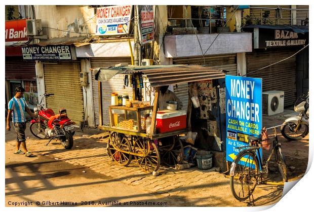 India's Vibrant Backstreet Vista Print by Gilbert Hurree