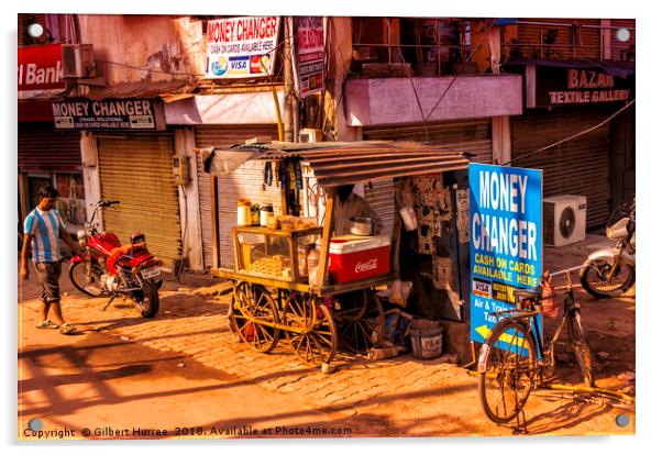 Backstreet Pulse of India Acrylic by Gilbert Hurree