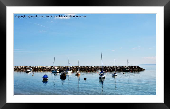The harbour at Rhos-on-Sea. Framed Mounted Print by Frank Irwin