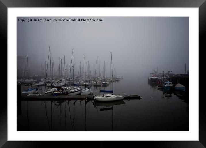 Foggy reflections Framed Mounted Print by Jim Jones
