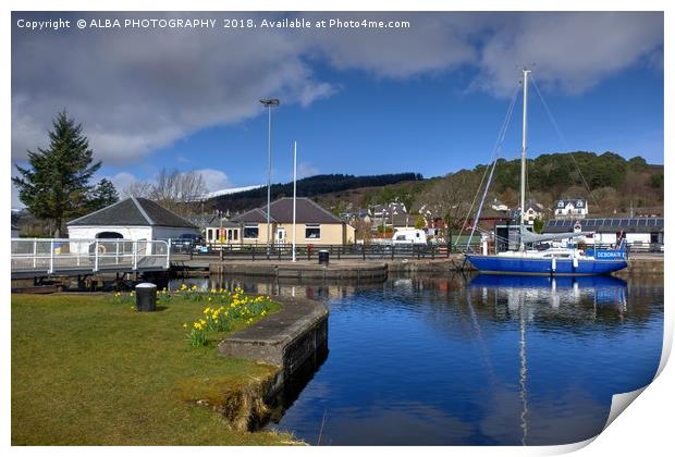 Caledonian Canal, Corpach, Scotland Print by ALBA PHOTOGRAPHY