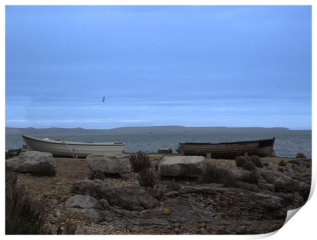 Two boats Print by kelly Draper