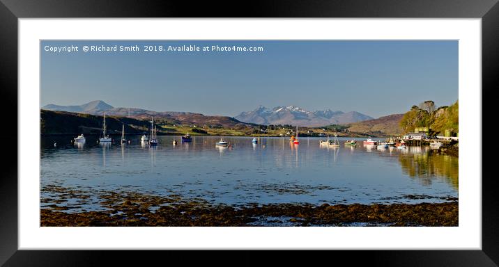 Loch Portree summer panorama Framed Mounted Print by Richard Smith