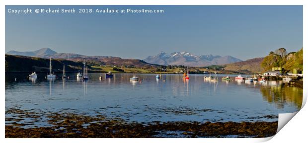 Loch Portree summer panorama Print by Richard Smith