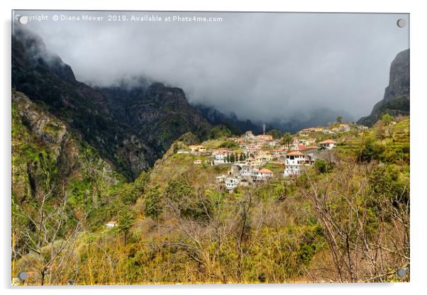 Curral das Freiras, Nuns Valley Madeira Acrylic by Diana Mower