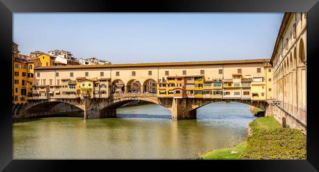 Ponte Vecchio or Old Bridge Framed Print by Roger Green