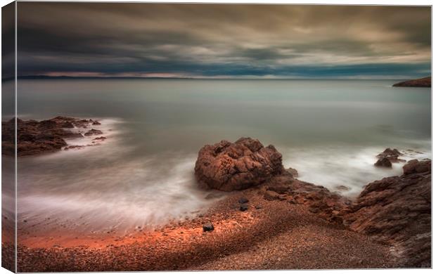 Rotherslade Bay and Donkey Rock Canvas Print by Leighton Collins
