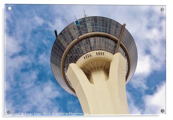 The Stratosphere Tower Las Vegas Acrylic by Susan Snow