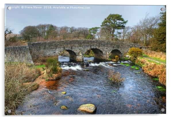 Postbridge, Dartmoor, Devon Acrylic by Diana Mower