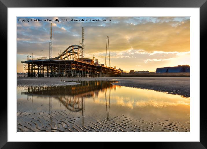 South Pier Sunrise, Blackpool Framed Mounted Print by Jason Connolly
