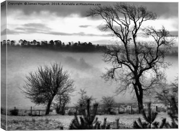Ayrshire Morning Mist Canvas Print by James Hogarth