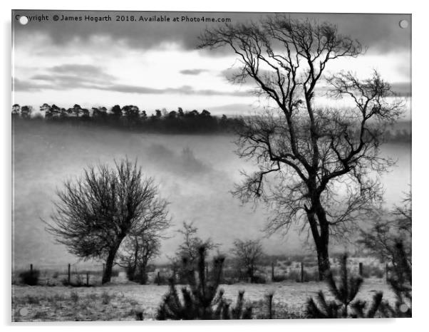 Ayrshire Morning Mist Acrylic by James Hogarth