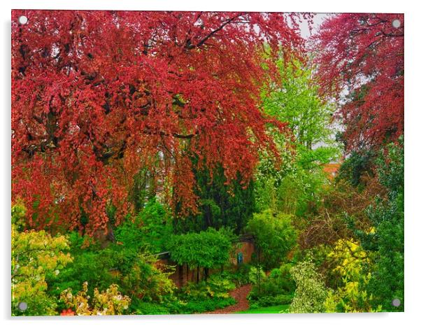 English  Spring Garden  Acrylic by Victor Burnside
