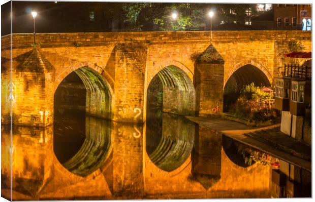 Photo of Durham Elvet Bridge Canvas Print by Naylor's Photography