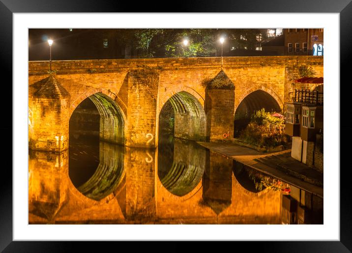 Photo of Durham Elvet Bridge Framed Mounted Print by Naylor's Photography