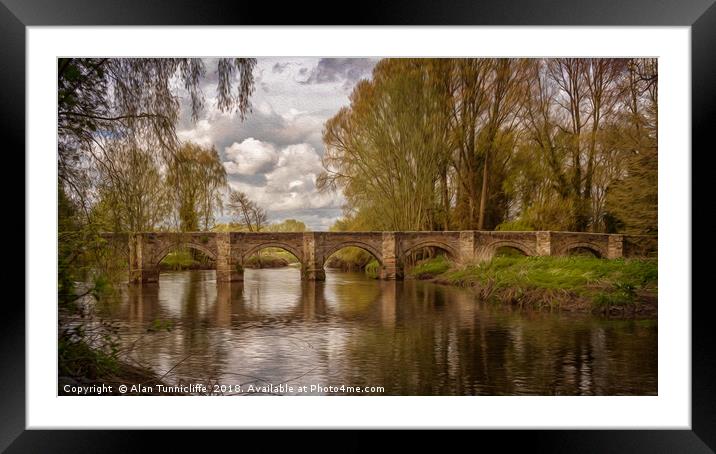 Bridge over the river Framed Mounted Print by Alan Tunnicliffe