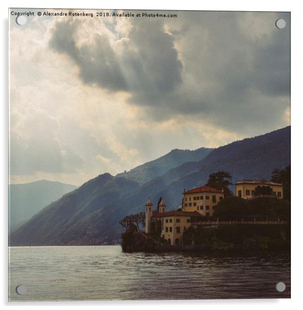 Villa on Lake Como, Italy Acrylic by Alexandre Rotenberg