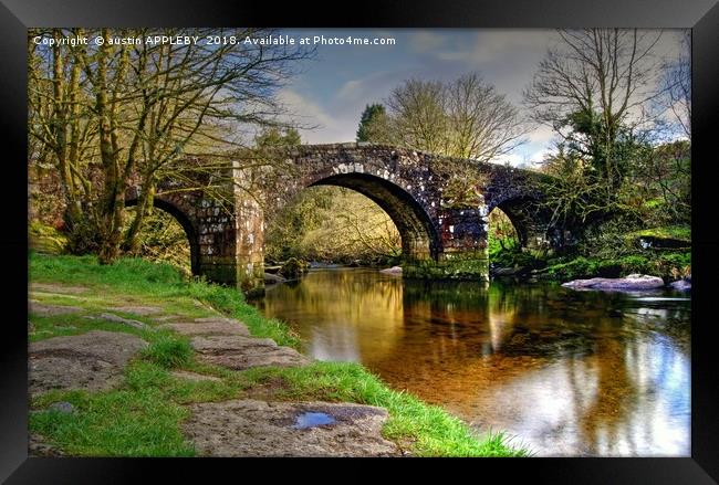 Hexworthy Bridge Dartmoor Framed Print by austin APPLEBY