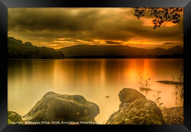 Loch Lomond Sunset Framed Print by Douglas Milne