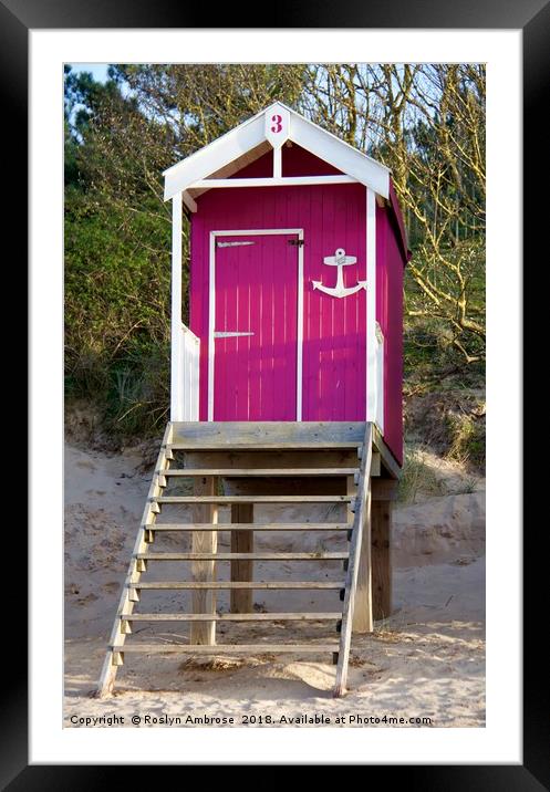 Beach Hut 4 "Paradise Found" Framed Mounted Print by Ros Ambrose